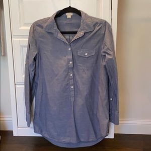 J. Crew blue tunic chambray shirt